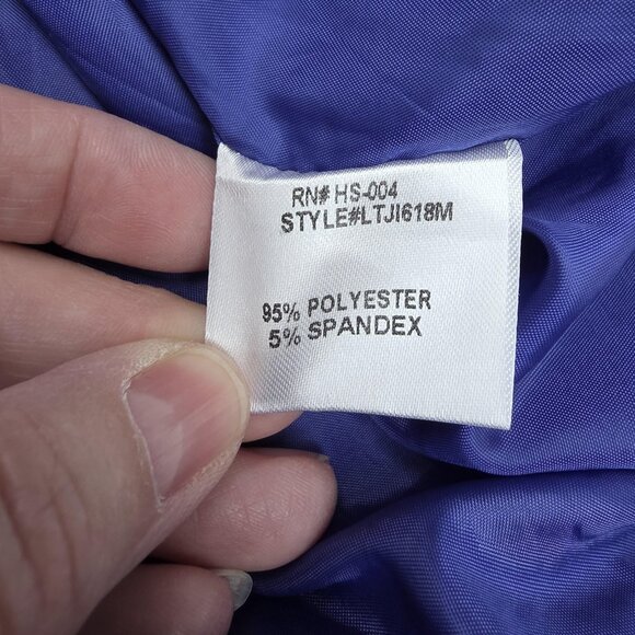 Standard Issue NYC Jacket Mens XL Blue Satin Bomber Embroidered Crane Sukajan - Picture 6 of 9